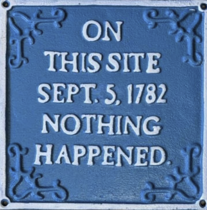 Nothing happened plaque